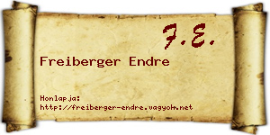 Freiberger Endre névjegykártya